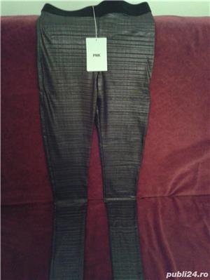 Pantaloni leggings dama PNK Casual editie lux negru glossy mar.34 (noi-eticheta) - imagine 6