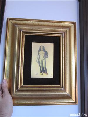  Riace Warriors tablou Serigrafie pe alama aurita DORATO 24K Ed.Limitata,semnat - imagine 4