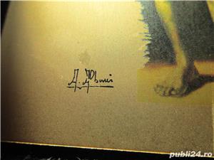  Riace Warriors tablou Serigrafie pe alama aurita DORATO 24K Ed.Limitata,semnat - imagine 2