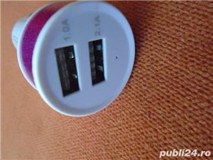 Alimentator auto bricheta masina cu 2 USB ( 2.1 A+ 1.0 A ) - imagine 7