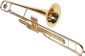 Trombon Bb (Si bemol) 3 pistoane Karl Glaser Auriu