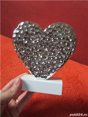 Inima argintie - decoratiune -un cadou inedit - imagine 2