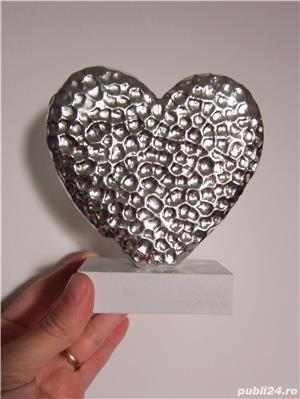 Inima argintie - decoratiune -un cadou inedit - imagine 3