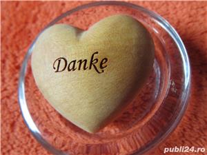 cadou inedit - inima din lemn de maslin - 2 bucati - imagine 6