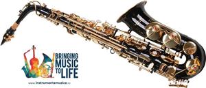 Saxofon ALTO Sax Karl Glaser NEGRU+AURIU NOU ALT curbat Saxophone Germania