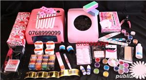 Set kit unghii false cu gel uv ,set kit manichiura cu gel uv sigilat
