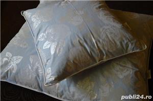 Seturi de cate 2 perne NOI- 2,05 kg puf gasca/set- fermitate ridicata - imagine 8