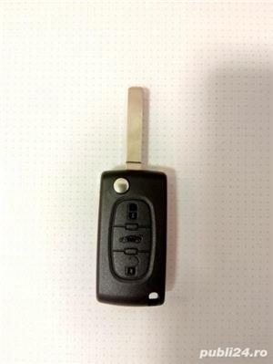 Carcasa Cheie Briceag Peugeot / Citroen cu Lama VA2 + emblema, CE0536 - imagine 7