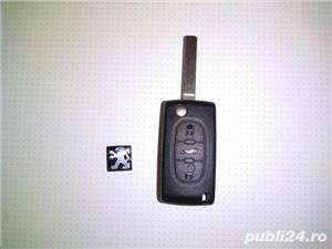 Carcasa Cheie Briceag Peugeot / Citroen cu Lama VA2 + emblema, CE0536