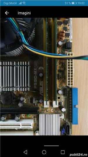 Vând kit placă de bază+Proccesor Dual Core 2,40 Ghz+carcasă(garanție), 4GB DDR II - imagine 4