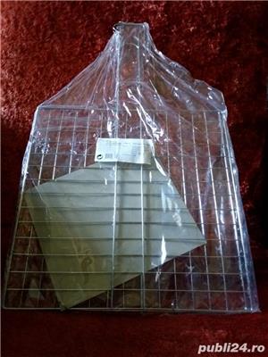 Gratar suport dublu NOU- BBQ- 30x30 cm- carne, peste, legume - imagine 3