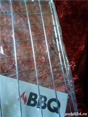 Gratar suport dublu NOU- BBQ- 30x30 cm- carne, peste, legume - imagine 5