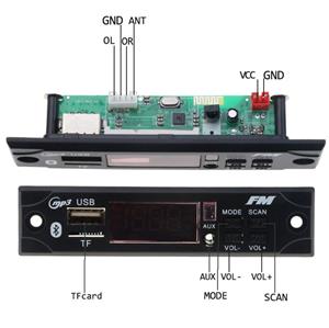 Modul mp3 cu slot pentru sd card usb radio fm bluetooth telecomanda auto 12V NOU - imagine 3
