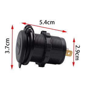 PRIZA bricheta AUTO cu USB mufa dubla 12V 24V incarcator montaj panou 2x 2.1A - imagine 7