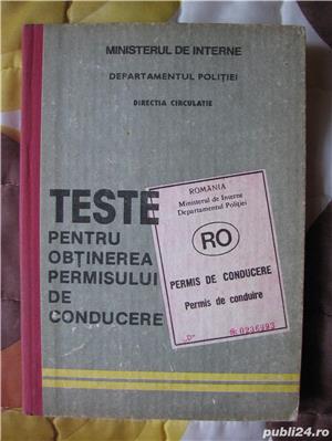 Carte - Teste pentru obtinerea permisului de conducere