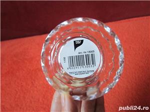 Suport lumanare din sticla masiva-vintage-made in Germany-cadou inedit