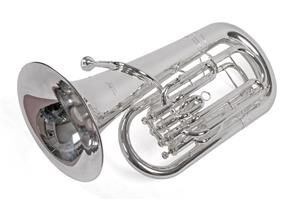 Eufoniu profesional Bb 4 pistoane Karl Glaser Bb Baritonhorn argintiu 