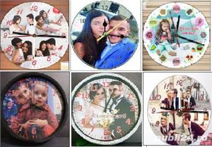 ceasuri personalizate de birou(10cm) si de perete ( 16cm si 23 cm)