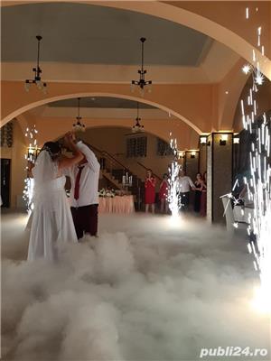 Fum greu & gheață carbonică, artificii dansul mirilor, balonașe săpun - imagine 2