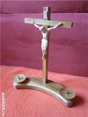 crucifix-sculptura religioasa,vintage din lemn-made in Germany-un cadou deosebit