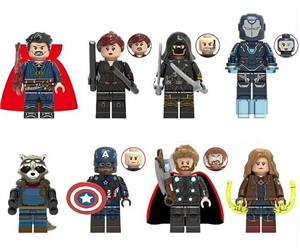 Set 8 minifigurine noi tip Lego Avengers EndGame cu Rocket Raccoon