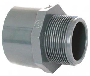 Niplu PVC de trecere cu filet exterior