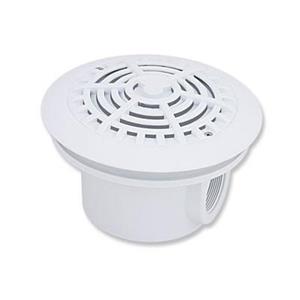 Sifon rotund din ABS alb pentru piscine cu liner