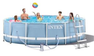 Piscina Intex Prism Frame cu cadru metalic d=457 inaltime 107. Sistem de filtrare si accesorii 26734