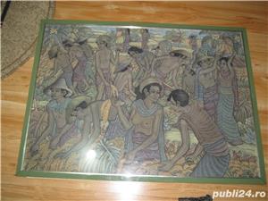 Superb tablou Padang Tegal Ubud Bali de Md.Titib in ulei,74/100cm 