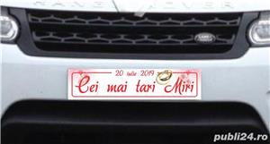 Număr auto nuntă personalizat cu numele mirilor - 5 lei/buc - imagine 2