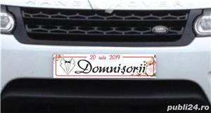 Număr auto nuntă personalizat cu numele mirilor - 5 lei/buc - imagine 4