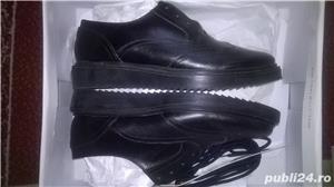Vand pantofi de dama din piele naturala Oxford-black  - imagine 4