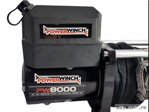  Troliu PW 8000 E SR cu coarda sintetica 12V “PowerWinch”- NOU - imagine 2