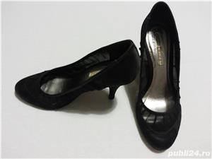 Vand pantofi negri satin+plasa delicata marimea 39 - imagine 4