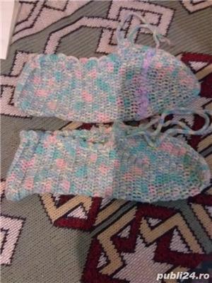 Ciorapi groși din lână croșetați manual - imagine 5