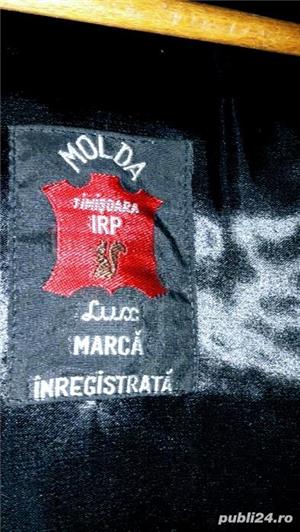 Haina lunga din blana de astrahan natural mas. 48-50 - imagine 3