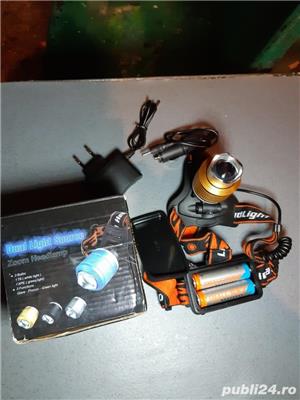 Lanterna cap pe acumulatori