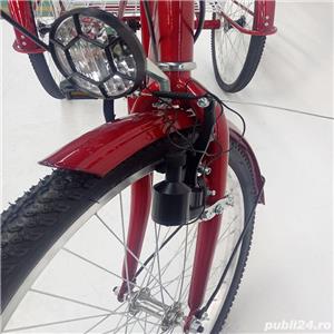 Tricicleta adulti shopper 24 inch 6 viteze simpla sau electrica - imagine 5