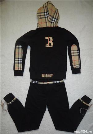 Trening dama negru gluga 100% bumbac costum sport femei - imagine 5