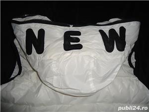 Vesta alba dama gluga patrata 2 buzunare fas alb imaculat veste femei  - imagine 2