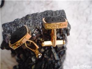 Butoni aurii camasa barbati aliaj inoxidabil silicon negru 100 ani garantie special edition 