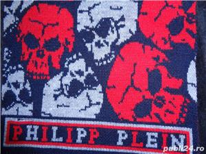 Set 2 in 1 fular fes barbati cranii supradimensionate caciula sal bumbac caciula + sal unisex - imagine 5