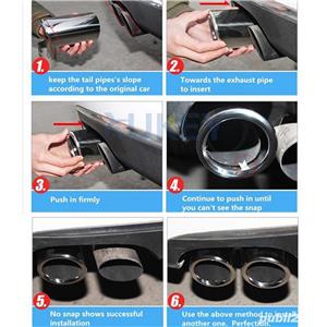 Ornamente tipsuri toba pentru VW Jetta Mk6 (04.2010-), set 2 buc | Timisoara - imagine 5