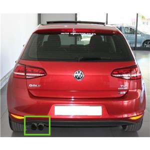 Ornamente toba esapament pentru VW Golf 7 (08.2012-), inox, argintiu, set 2 buc | Timisoara - imagine 5