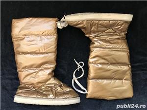 Cizme auriu patinat dama gen UGG Classic Tall imblanite material textil metalizat toamna iarna super - imagine 2