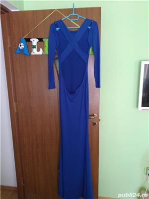 Rochita lunga albastra spatele gol S M - imagine 2