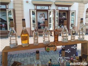 Vand sticle cu scara din lemn de dud sau de cires - imagine 3