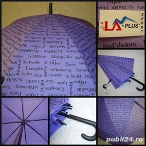 Umbrela fashion dama ploaie / soare stil retro maner incovoiat  - imagine 5