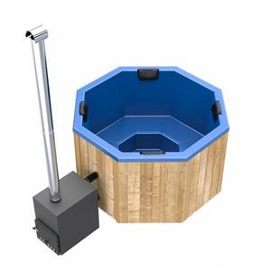 Ciubar din fibra de sticla octogon 1,8m cu soba exterioara din inox 35kW