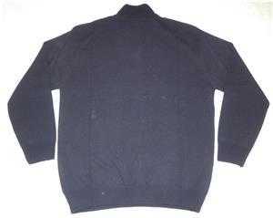 Pulover bleumarin barbati nasturi 100% bumbac foarte gros iarna helanca 5XL - imagine 4